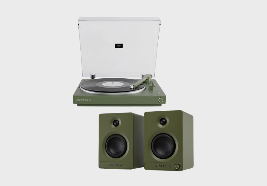 Victrola turntable & speaker bundle